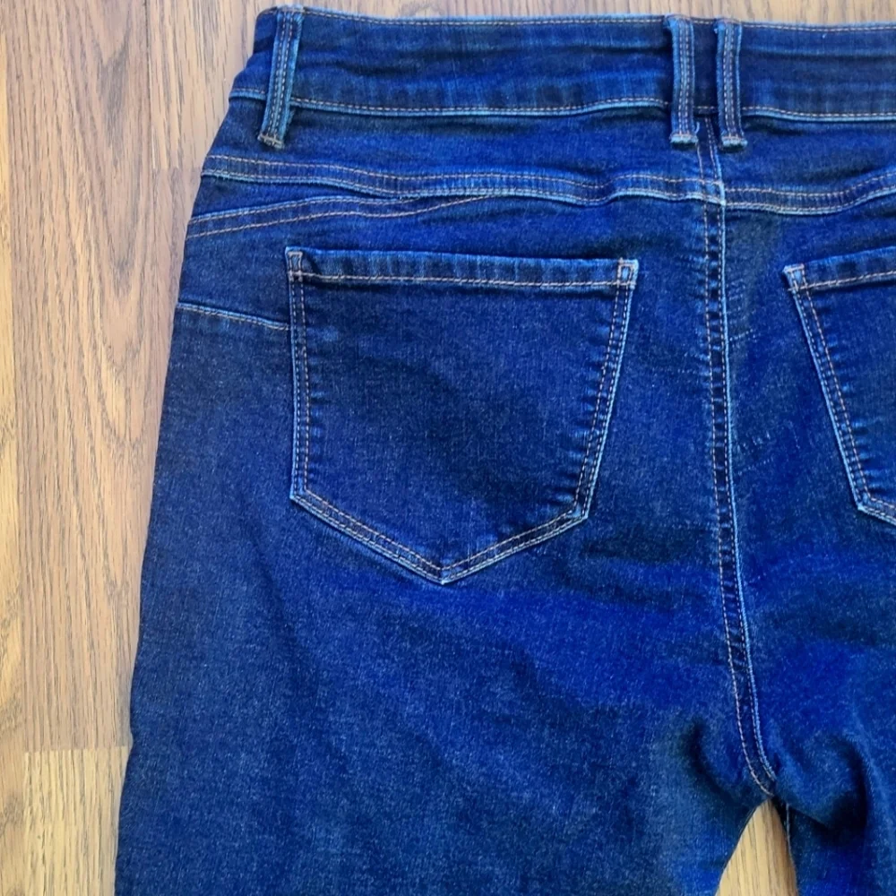 Womens Bootlegger The Real McCoy W30L30 Dark Wash Blue Denim Skinny Jeans - Picture 10 of 13